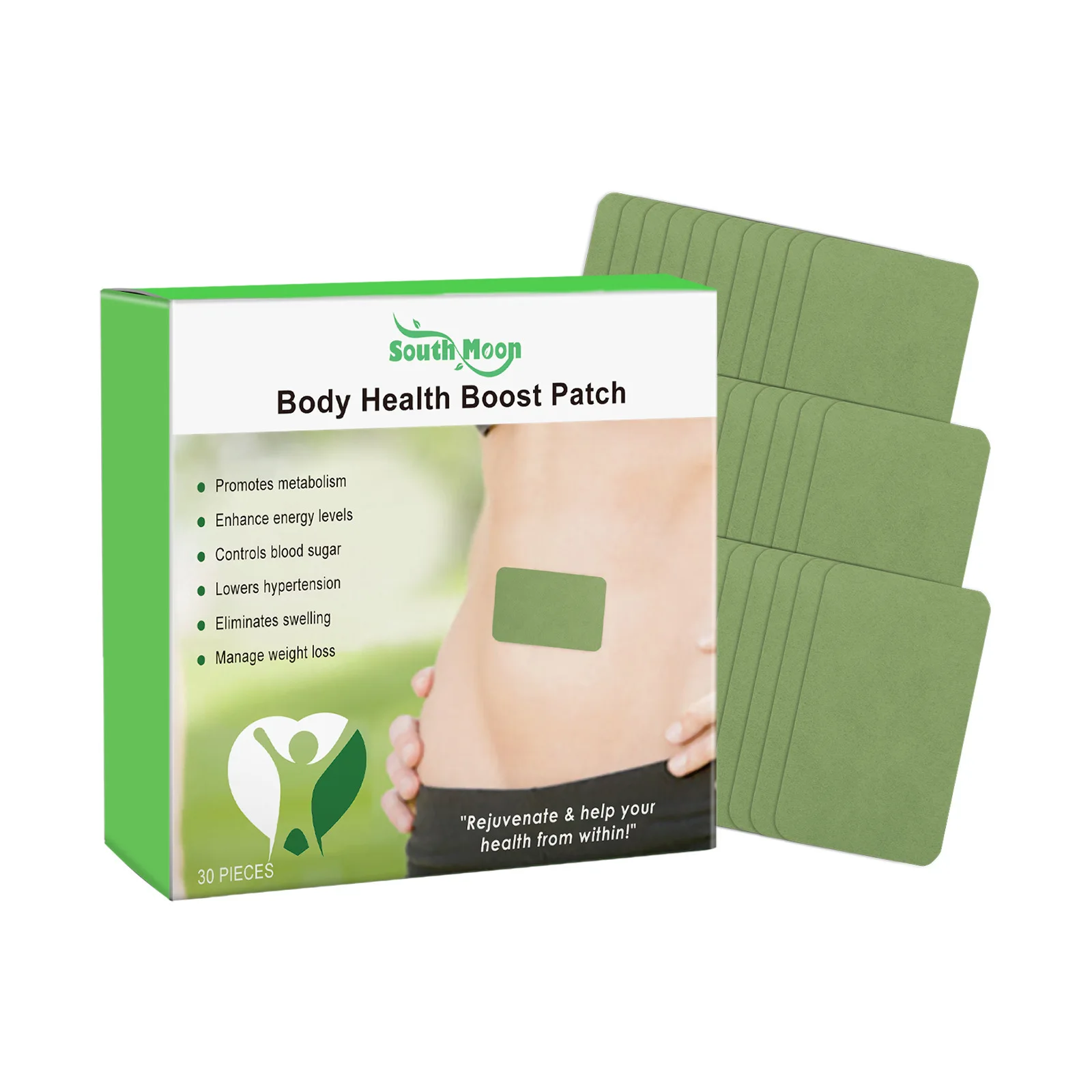 Body Shaping Patch Belly Waist Burn Fat Control Blood Sugar Anti Hypertension Relieve Fatigue Improve Stomach Promote Metabolism