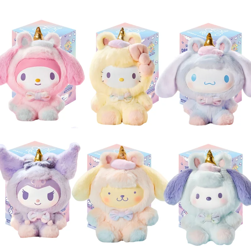 

Горячая распродажа: Серия Sanrio Dream Unicorn – виниловые плюшевые фигурки в закрытых коробках, милые мультяшные подвески Hello Kitty и Kuromi, украшения для сумок, игрушки, подарки для девочек