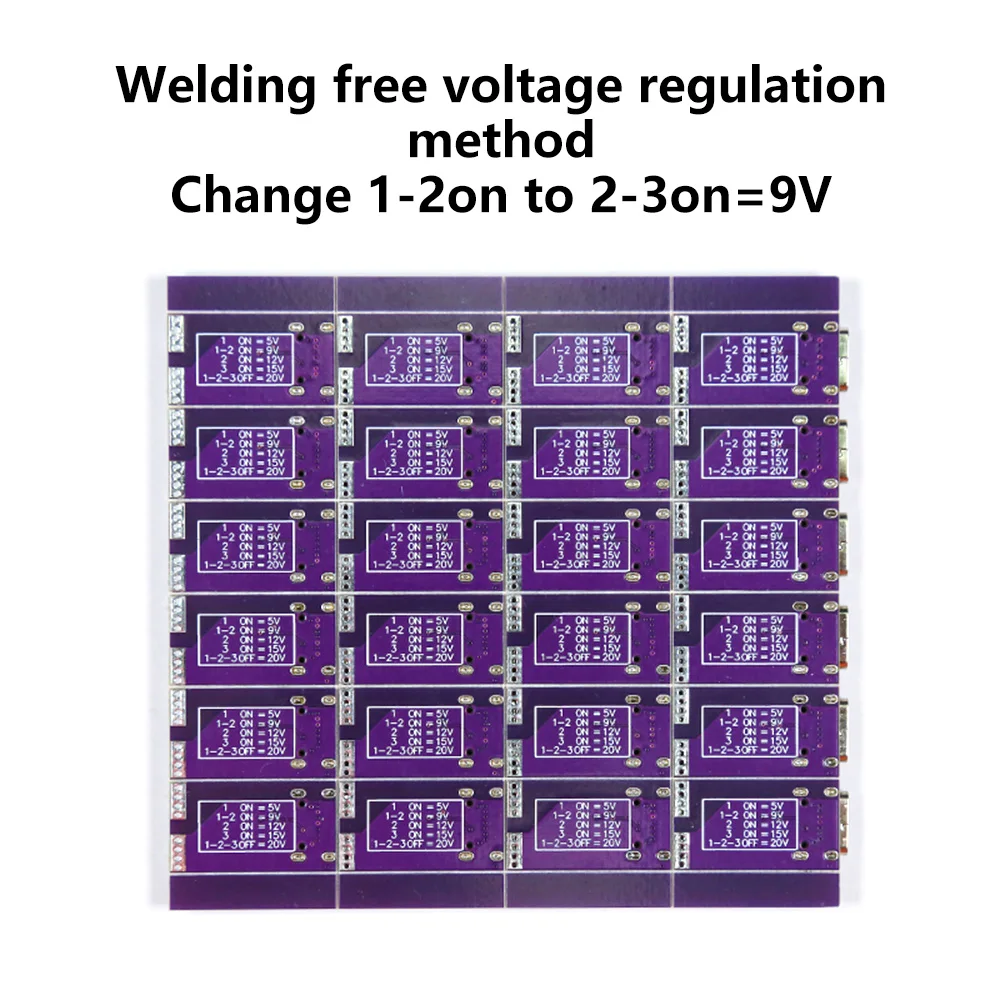 

PD 100W TYPE-C Fast Charge Decoy Trigger 9V 12V 15V 20V Fixed Voltage Output Power Charging Module