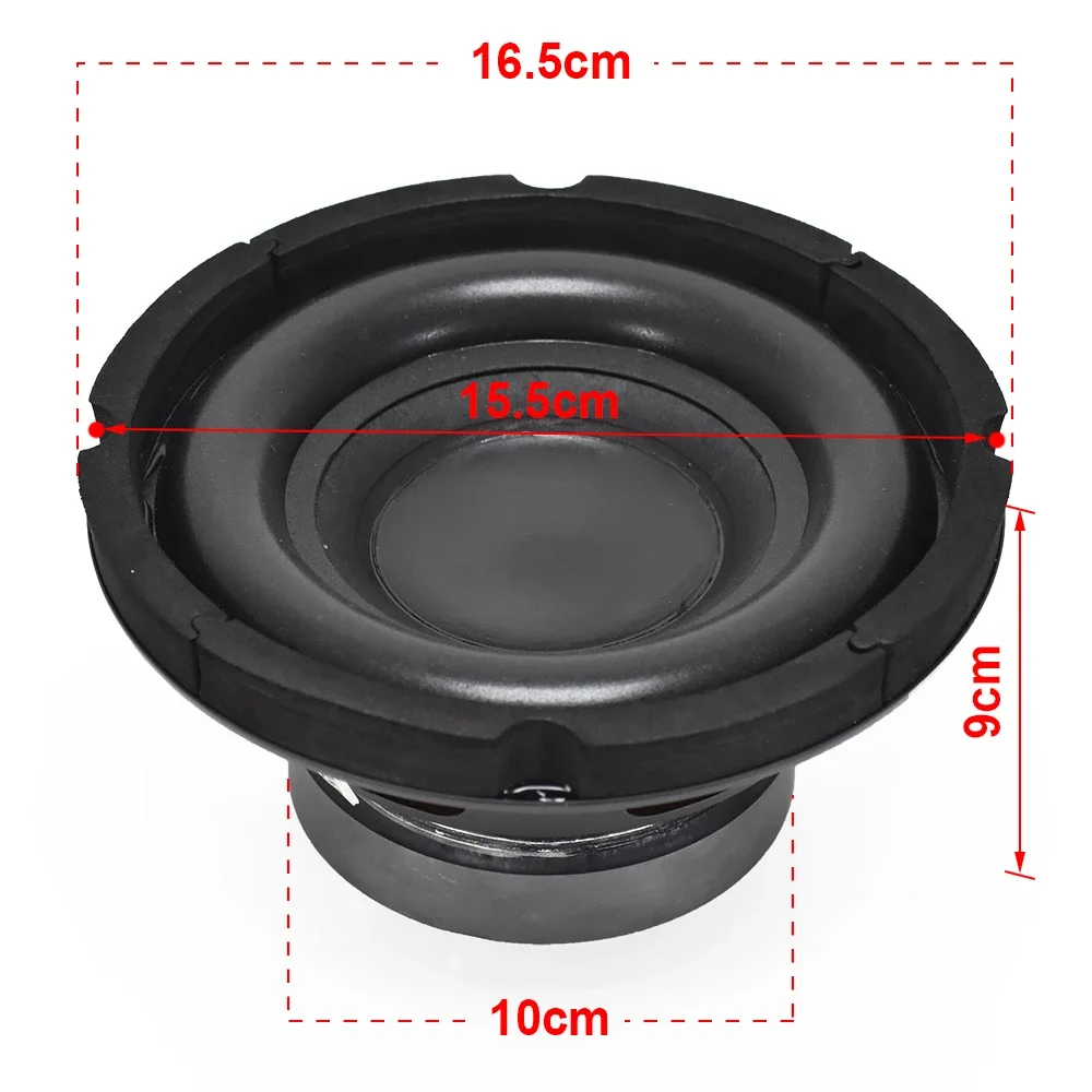 Creadvent 60W Subwoofer Speaker 6.5 Inch 4Ohm Woofer Low Frequency Audio Bass DIY Hifi System Home Theater Music Louderspeaker