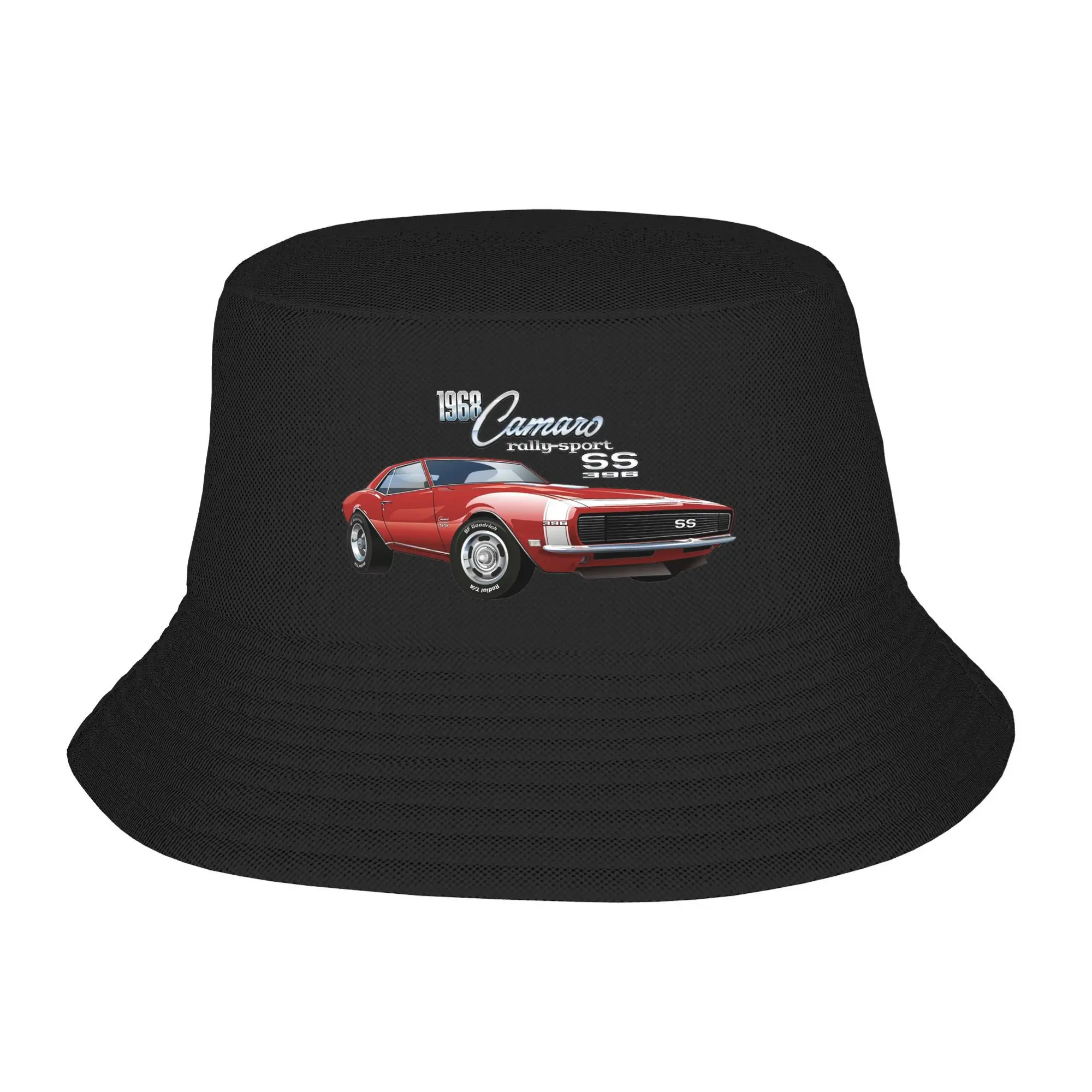 1968 كامارو RS 327 الأحمر قبعة بحافة بنما بوب القبعات في الهواء الطلق موضة الخريف للصيف شاطئ الصيد للجنسين صياد قبعات