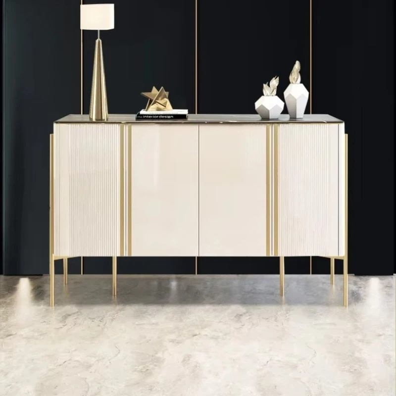 

Modern design luxury sideboard, white stainless steel home furniture buffet sideboard