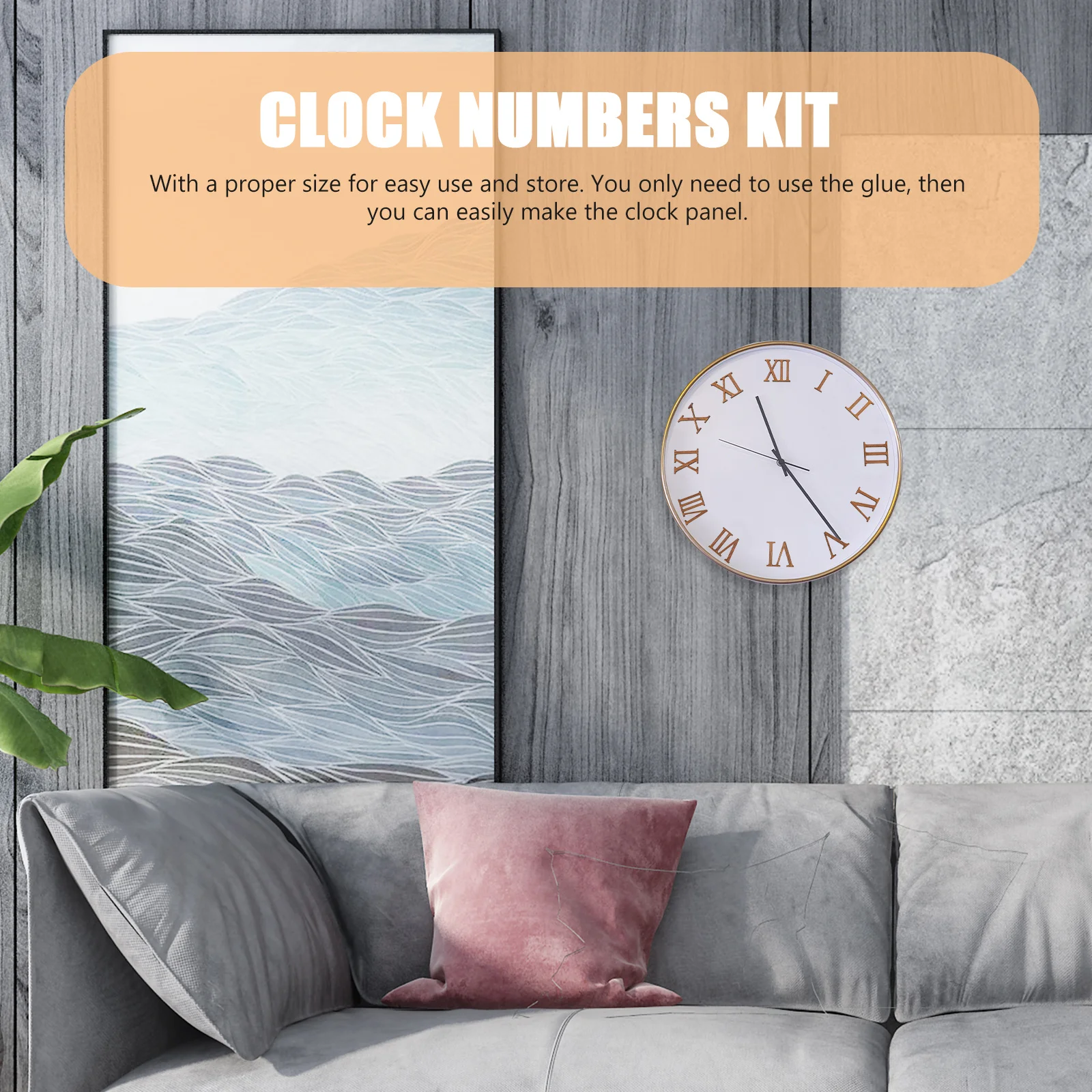 

12Pcs Roman Clock Numerals Replacement Kit Wooden Wall Clock Numbers DIY Repair Parts Supplies Hands Replacement Parts