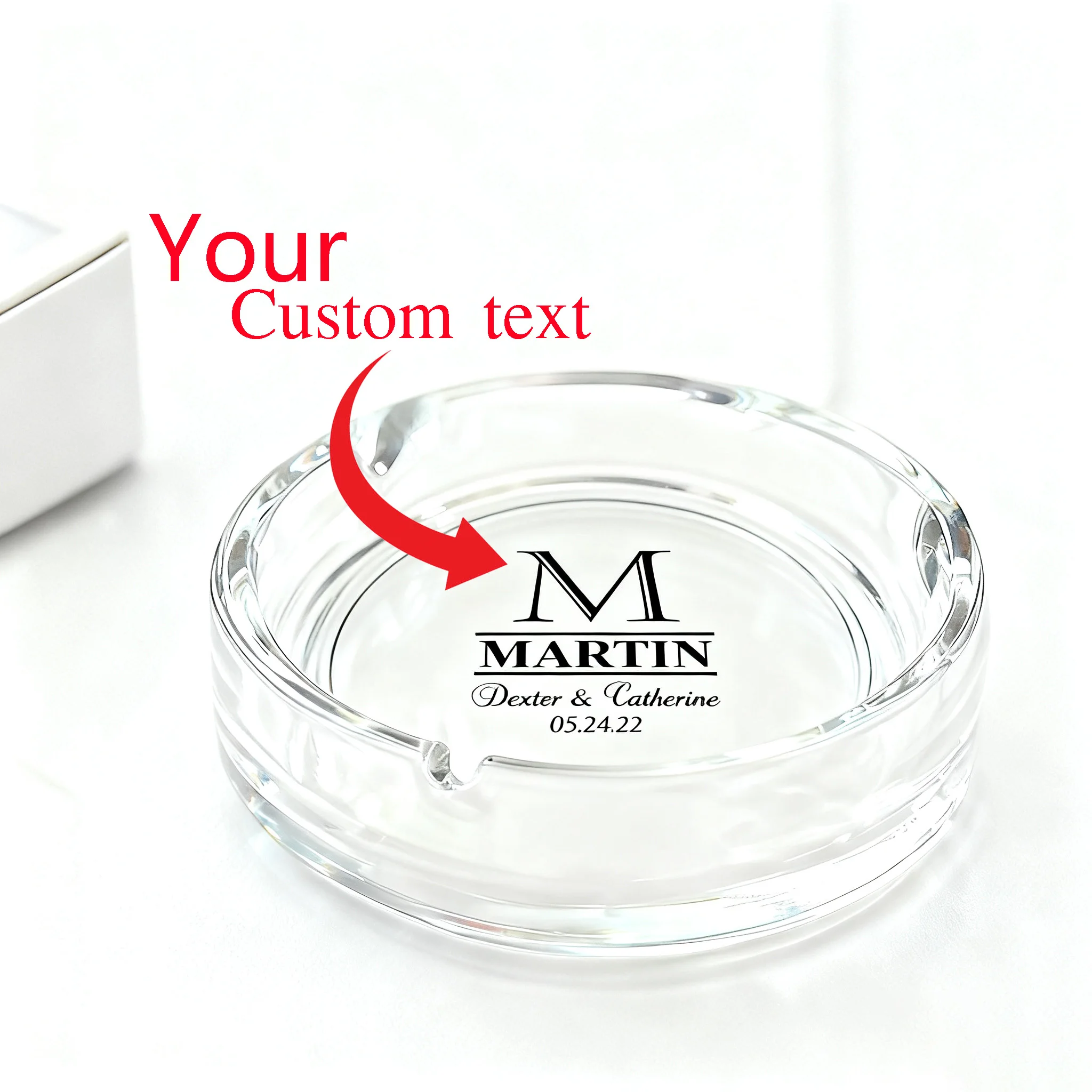 

Customized Creative Glass Ashtray Personalized Simple Customized Ashtray Home Office Decoration Smoking Accessories Gift