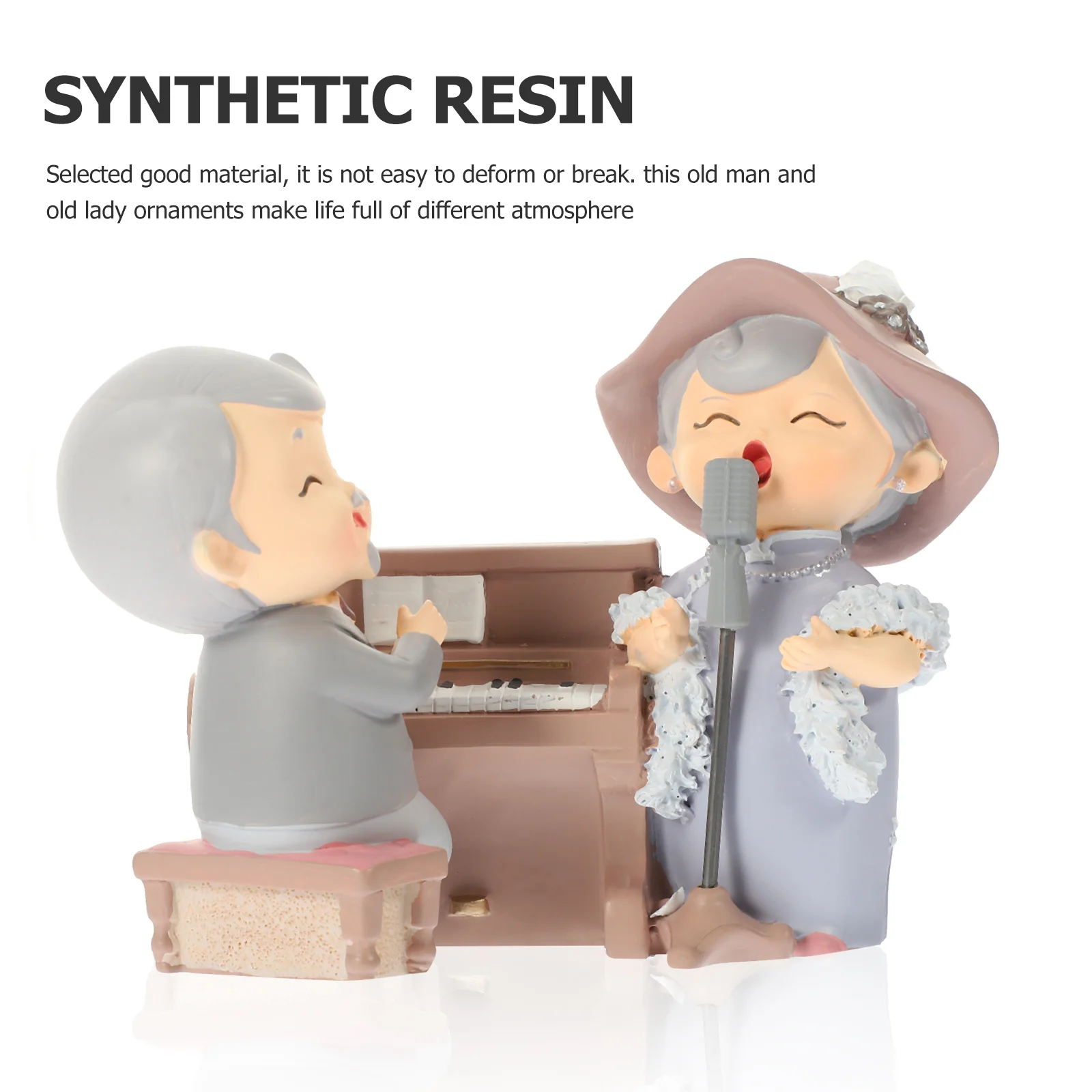 

1Set Resin Elderly Couple Statue Anniversary Wedding Birthday Gift Safe Material Valentine Desktop Ornament