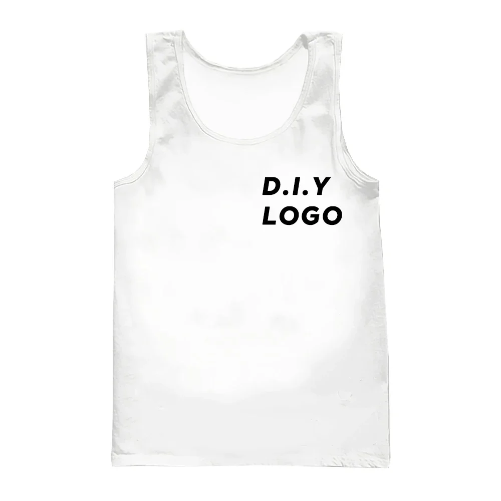 2024 New DIY Custom Design Own Style Polyester 3D Print Vest Men Women Streetwear Oversized Tank Tops Suppliers For Drop Shipper