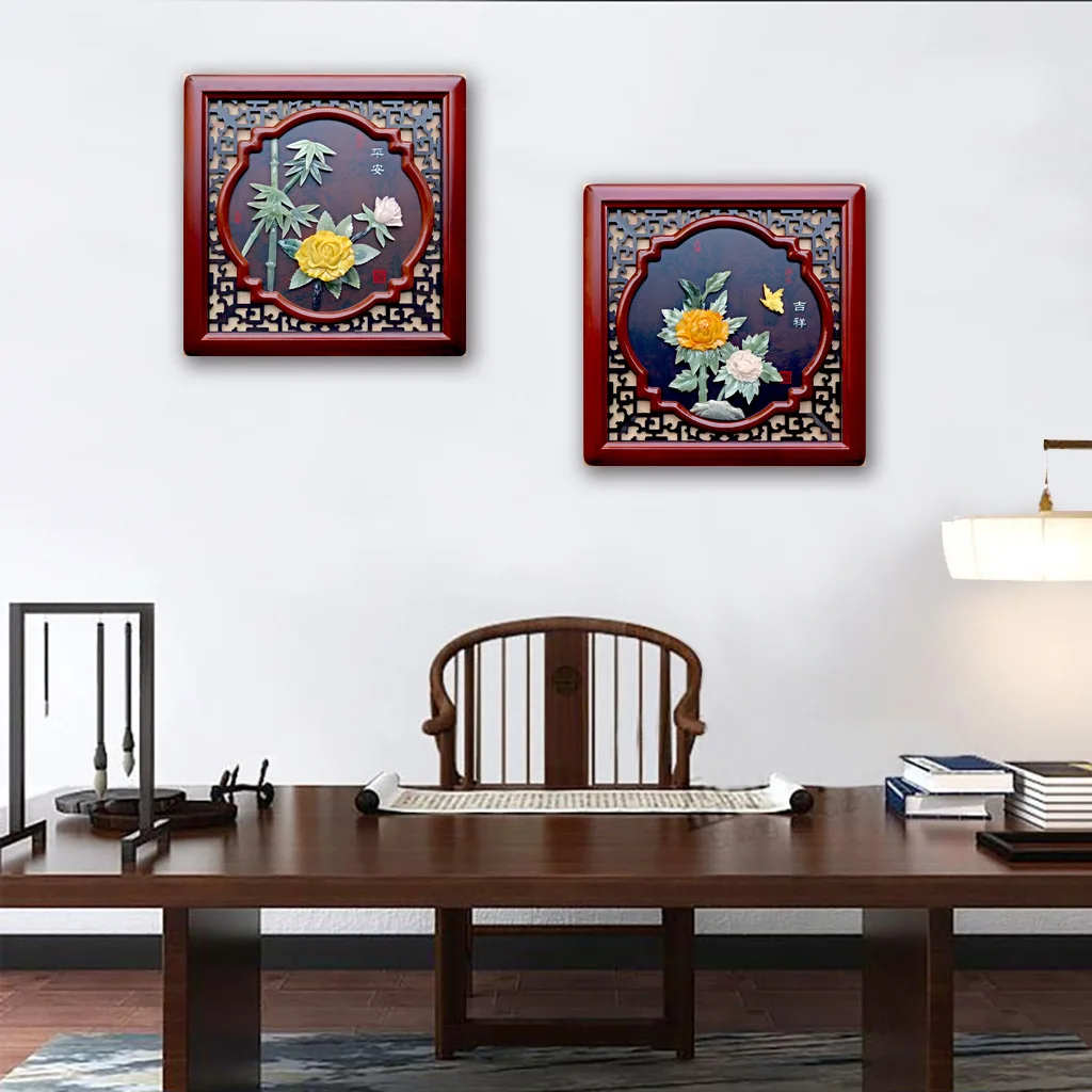 

Fu character for years, more than enough, decorative painting, entrance jade carving, hanging painting living room