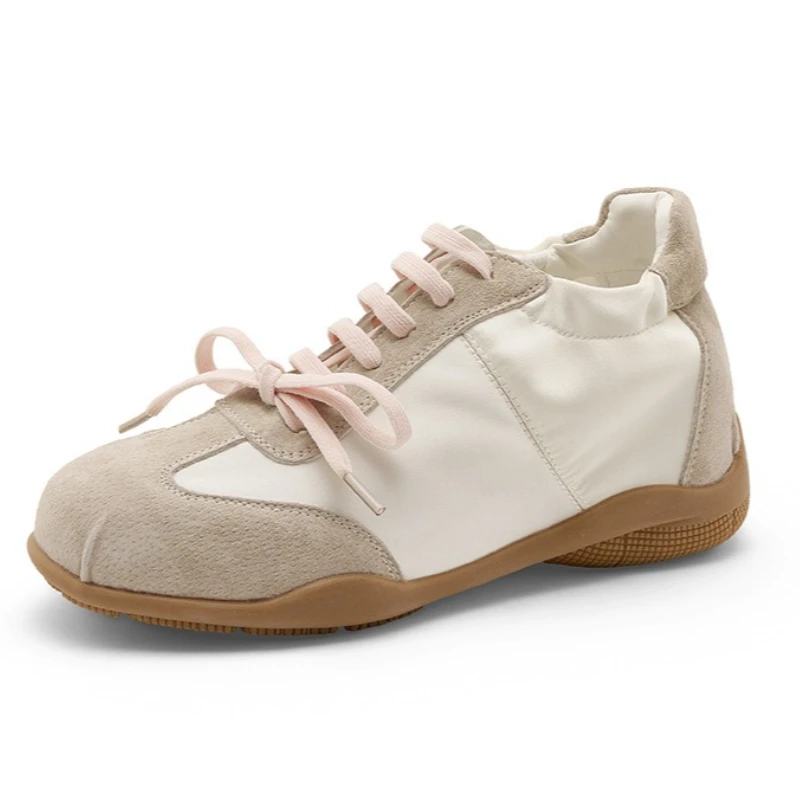 CICIYANG Casual Sneakers Women Height Increase Ballet Training Shoes 2026 New Lace-Up Trainer Ladies Forrest Gump Shoes Handmade