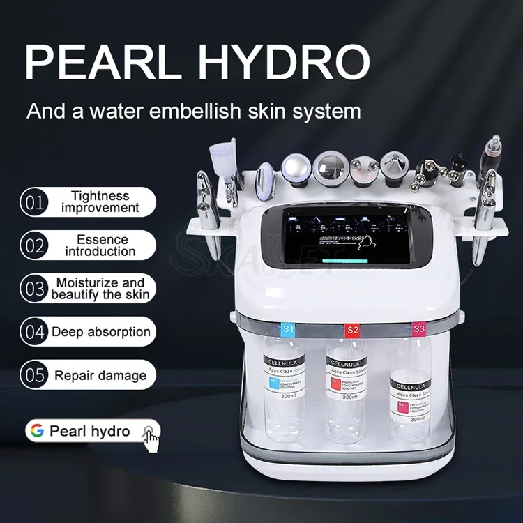 

10 In 1 Facial Oxygen Jet Peel Hydro Dermabrasion Skin Care Blackhead Remover Machine