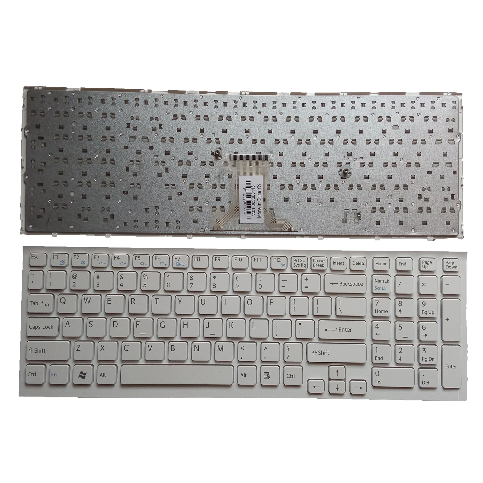 For SONY VAIO VPCEB VPC EB Keyboard US white Frame