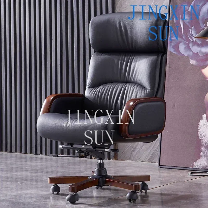 NEW Boss leather business executive comfortable computer solid wood office chair