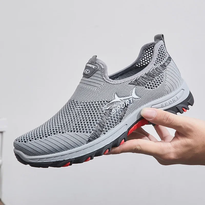 Summer Men's Mesh Casual Shoes 2025 Comfortable Breathable Sports Shoes Outdoor Anti-slip Soft Sole Walking Shoes Men's Sneakers - Image 2