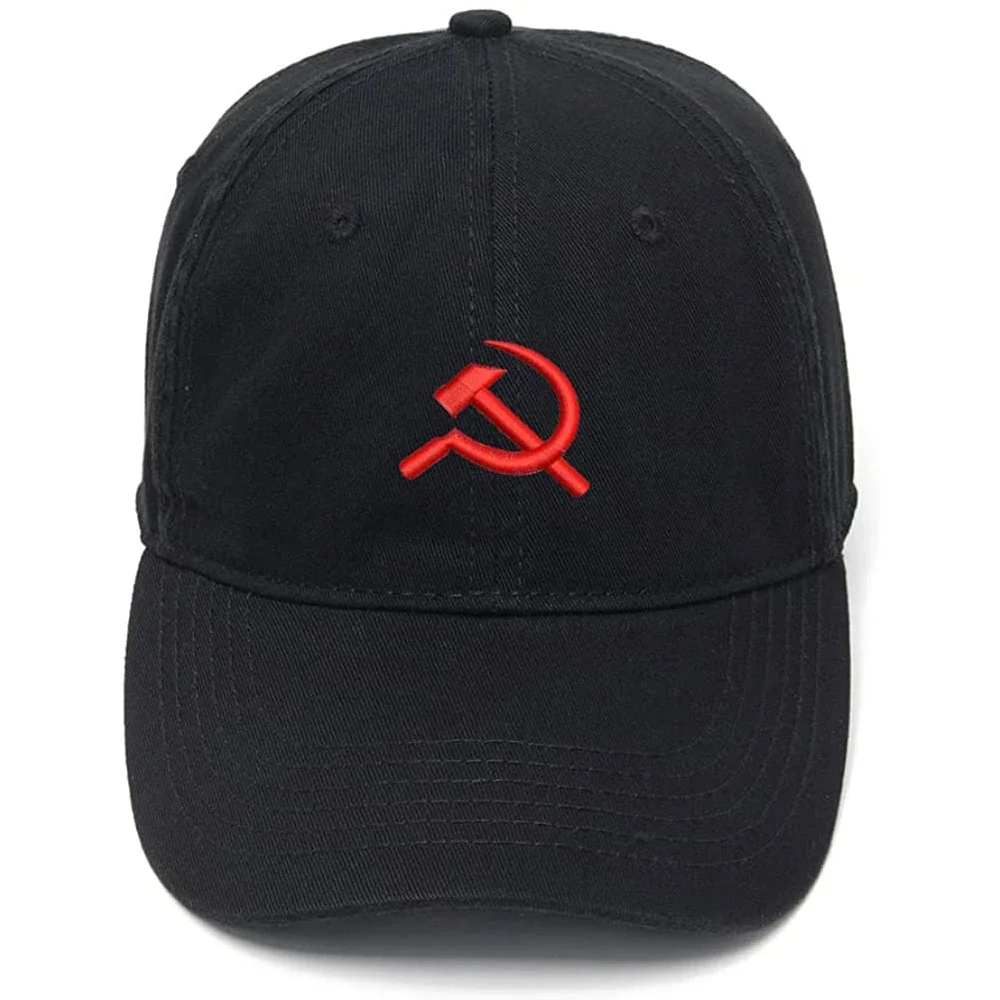 

Lyprerazy Men's Baseball Cap CCCP Communist Flag Embroidery Hat Cotton Embroidered Casual Baseball Caps