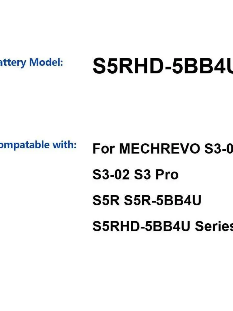 

Laptop Battery Premium Replacement High Performance 4400Mah For Mechrevo S3-01 S3-02 S3 Pro S5R S5R-5BB4U S5RHD-5BB4U Series