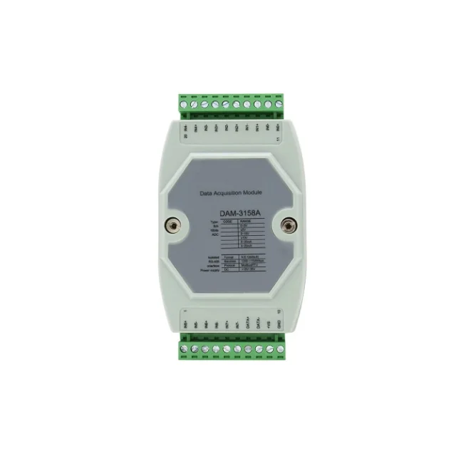 8-channel 16-bit AD 4-20ma to RS485 analog acquisition module 10HZ sampling rate voltage and current input isolation DAM3158B
