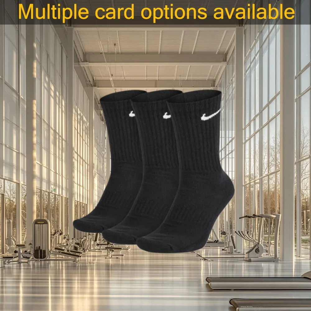 

Носки Nike унисекс, черные, длинные, в ассортименте, спортивные, с амортизацией, модель SX7664-010