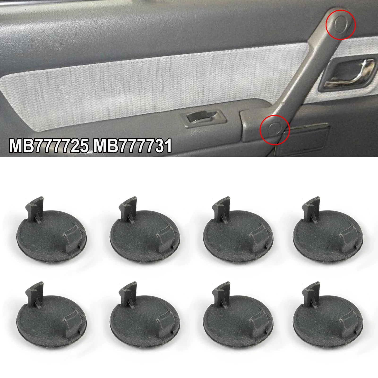 

8Pcs Car Inner Door handle Armrest Screw Caps Cover Clips For Mitsubishi Pajero Montero SHOGUN MK2 V31 V33 1990 - 2000 MB777725