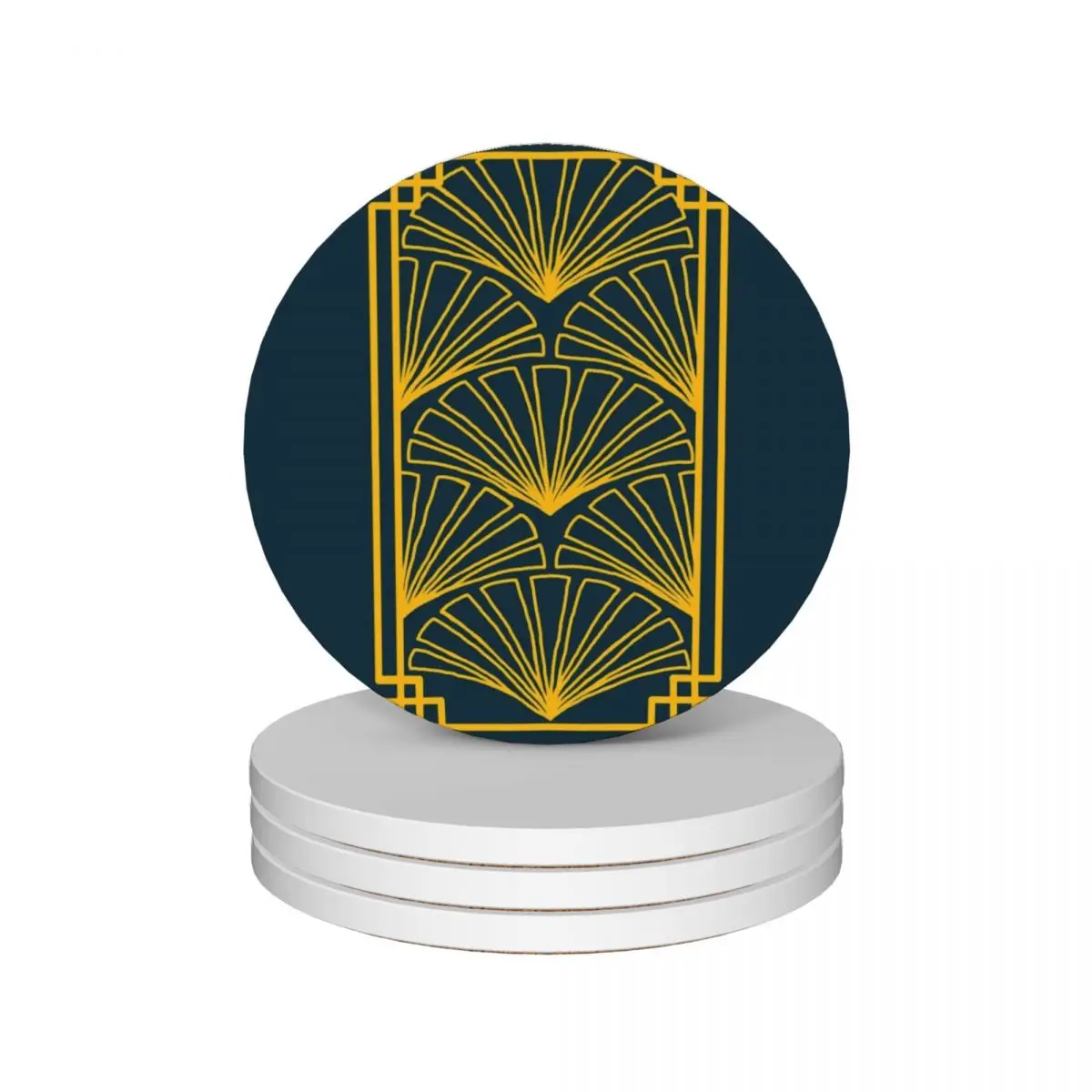 

Art Deco design Ceramic Coasters (Set of 4) table decoration and accessories pot ceramic stand Coasters