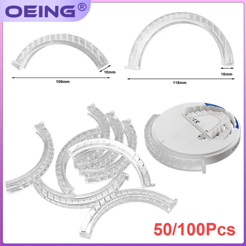 

50/100Pcs Secondary Fixture for Dental 5-Axis Milling Machines: C-Type Resin Wax Disk Clamping and Cutting for Dental Materials