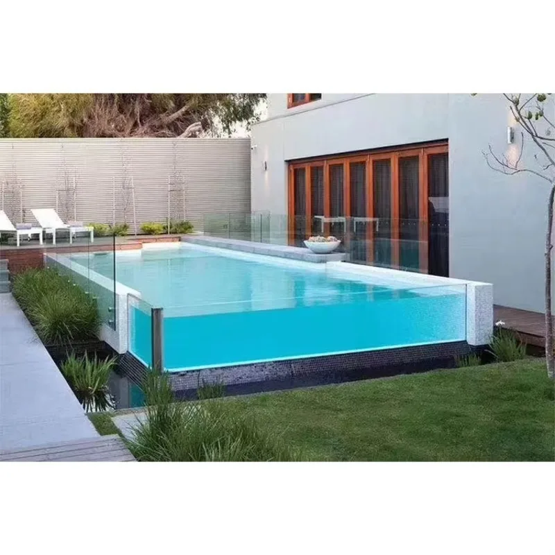 Outdoor Large Size Frp 20ft 40ft Fiberglass Prefabricated Pool Design Above Ground Shipping Container Swimming Pool for Sale