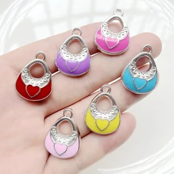 10pcs 26mm * 19mm acrylic ccb pearl women's handbag, earrings, pendants, DIY bracelets, jewelry accessories