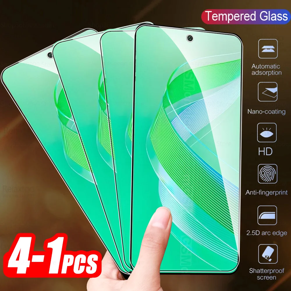 1-4Pcs Full Cover Tempered Glass For Infinix Smart 8 Plus Screen Protector For Infinix Smart 8 Smart8 Plus Armor Protective Film