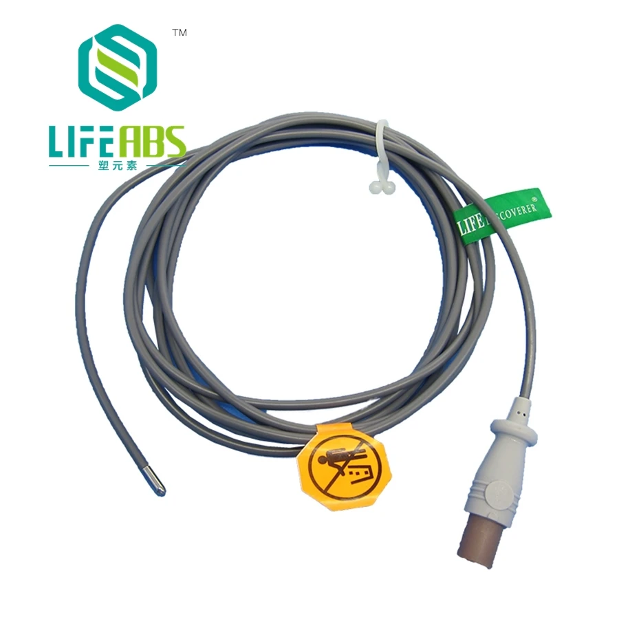 

Reusable Temperature Probe for Comen c60 2pin Monitor,Adult/infant Skin Surface/Esophageal/Rectal TEMP Sensor and Adapter.