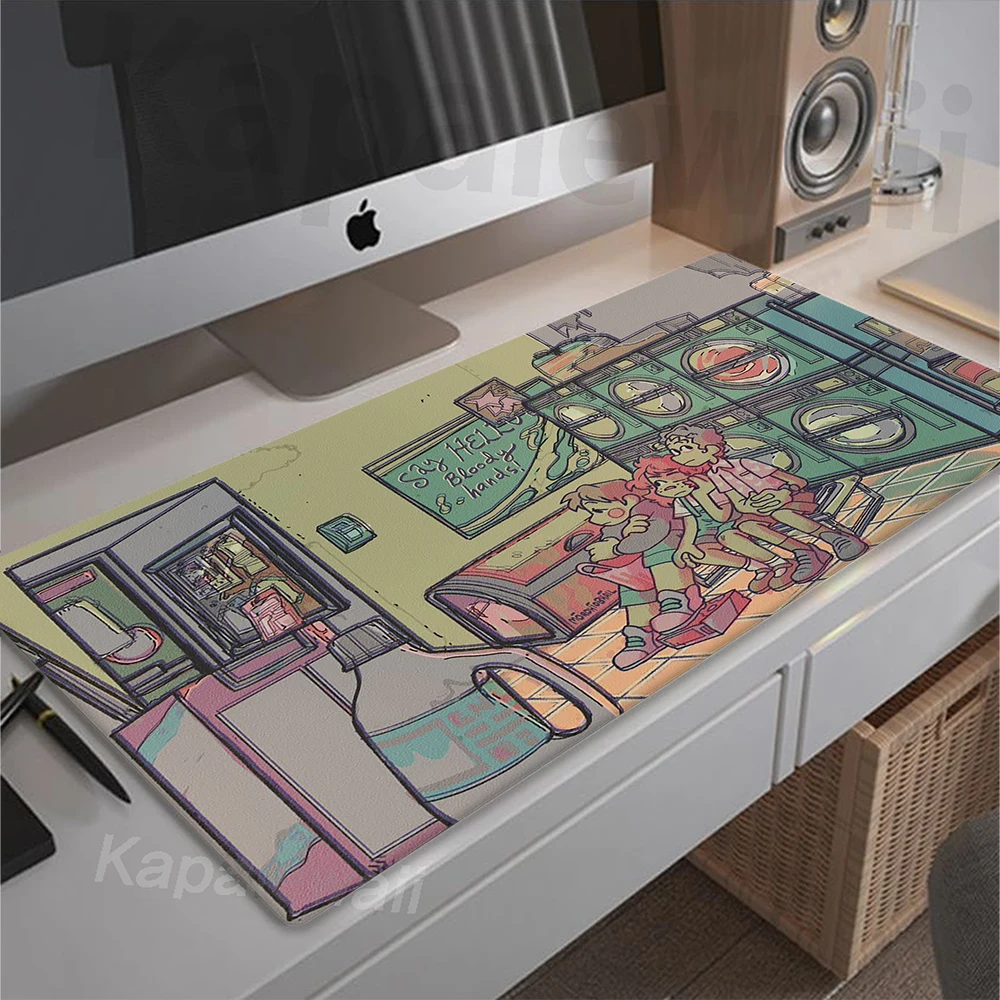 Grande Anime Kawaii Cute Mouse Pad Pc Gamer Cartoon Mousepad HD Print Gaming Keyboard Pad XXL Table Carpet tappetino da scrivania in gomma