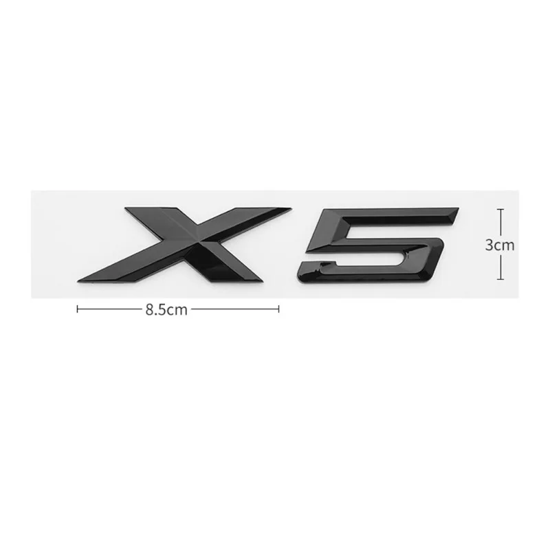 

3D 2022 Style Emblem Gloss Black Replacement for BMW X3 X5 Trunk Lid Rear Emblem Badge Nameplate Label Decal Number Letters