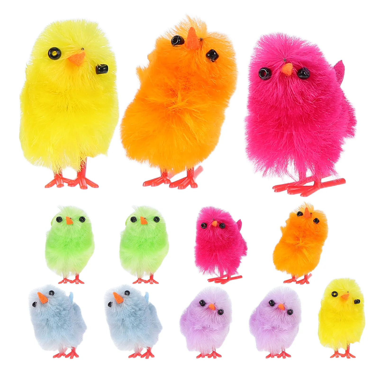12 Pcs Chicken Figurines Easter Basket Stuffer Toys Decoration Decorations Child Chicks