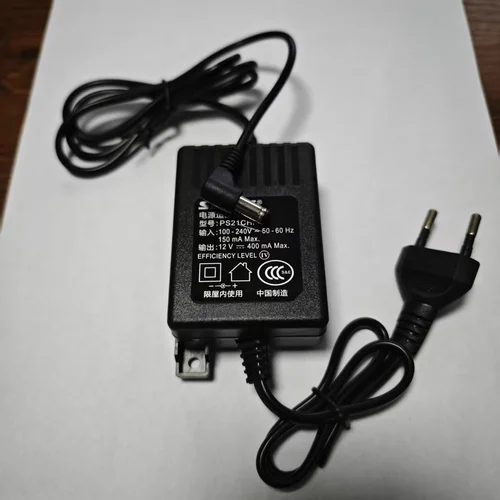Imagen 2 del producto Salida PS21CHN 12V 400mA para adaptador de micrófono inalámbrico Shure 1,5 m enchufe europeo CA 100-240V 150mA máx. Cargador de fuente de alimentación de entrada