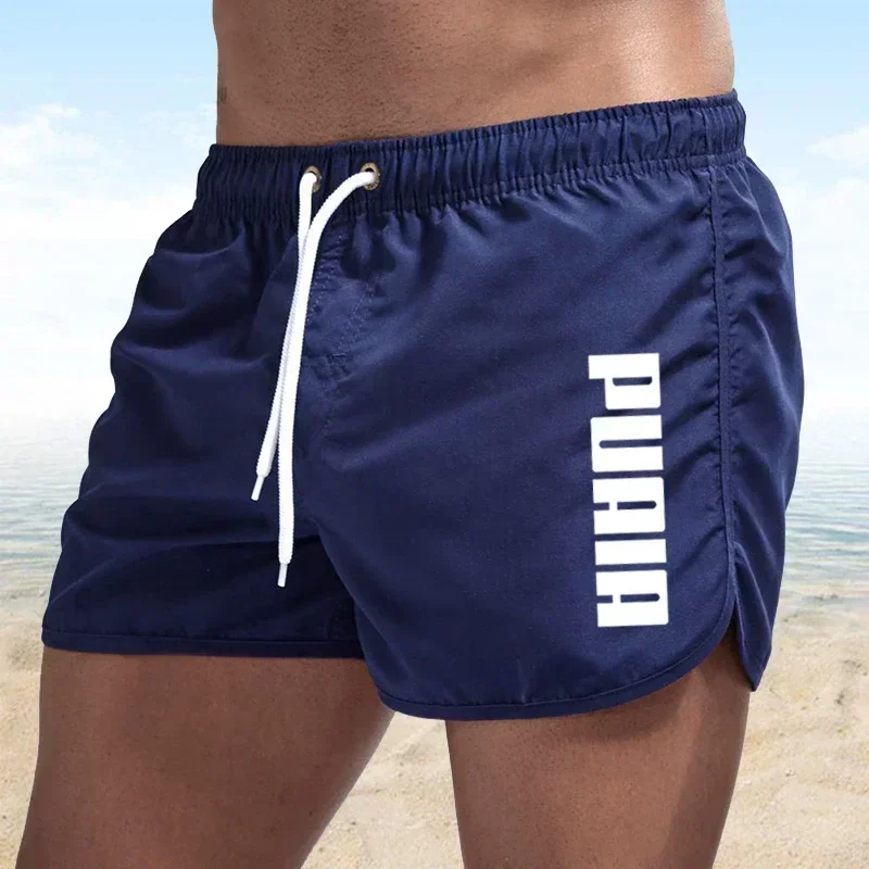 Nuevos bañadores de verano, pantalones cortos deportivos para gimnasio, pantalones cortos para correr, ropa de playa para hombre, pantalones cortos