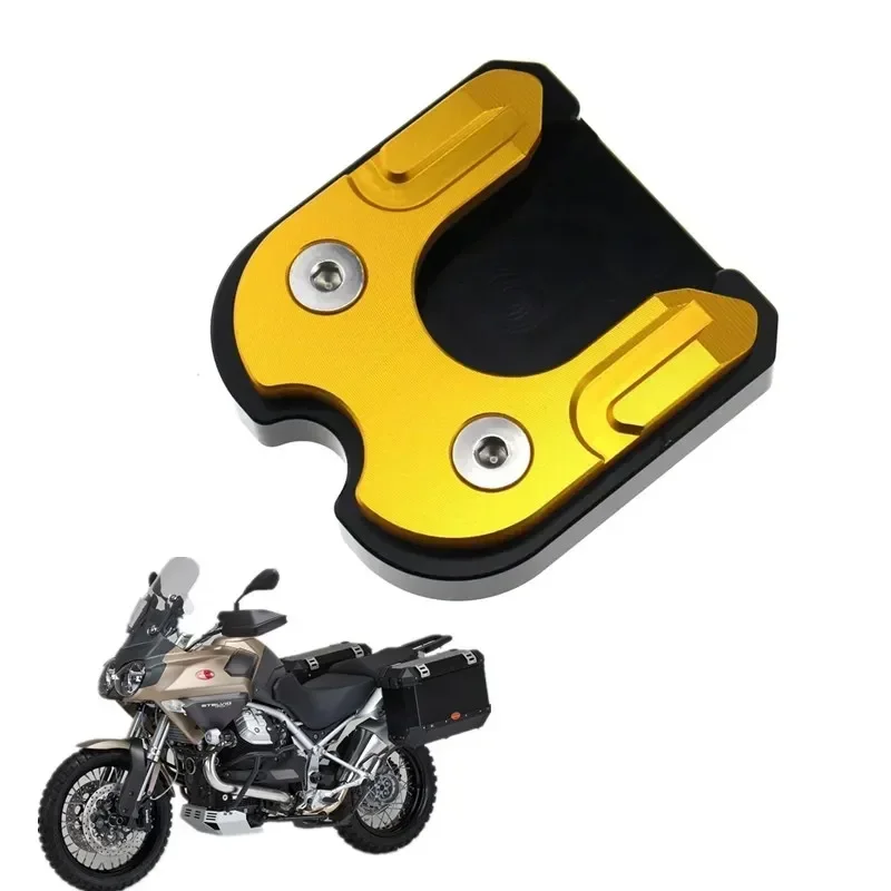 For MOTO GUZZI 1200 STELVIO (LZ000) 2008-2009 Motorcycle Accessories Kickstand Sidestand Stand Extension Enlarger Pad -5