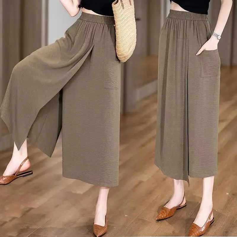 

Summer Thin Loose High-waisted Casual Culottes 2025