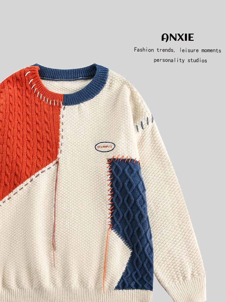 

ANXIE Trendy Brand | Recommended Good Things | Design | High Street ex Patchwork Knitwear Sweater