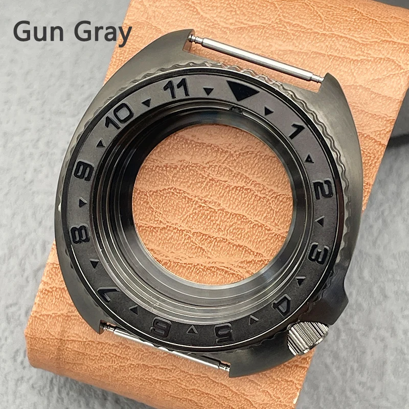 44mm NH35 NH36 Movement Watch Case Mod Gun Gray 6105 Turtle Abalone Case Fits NH34 NH35 NH36 Movement Men's Diving Watch Case