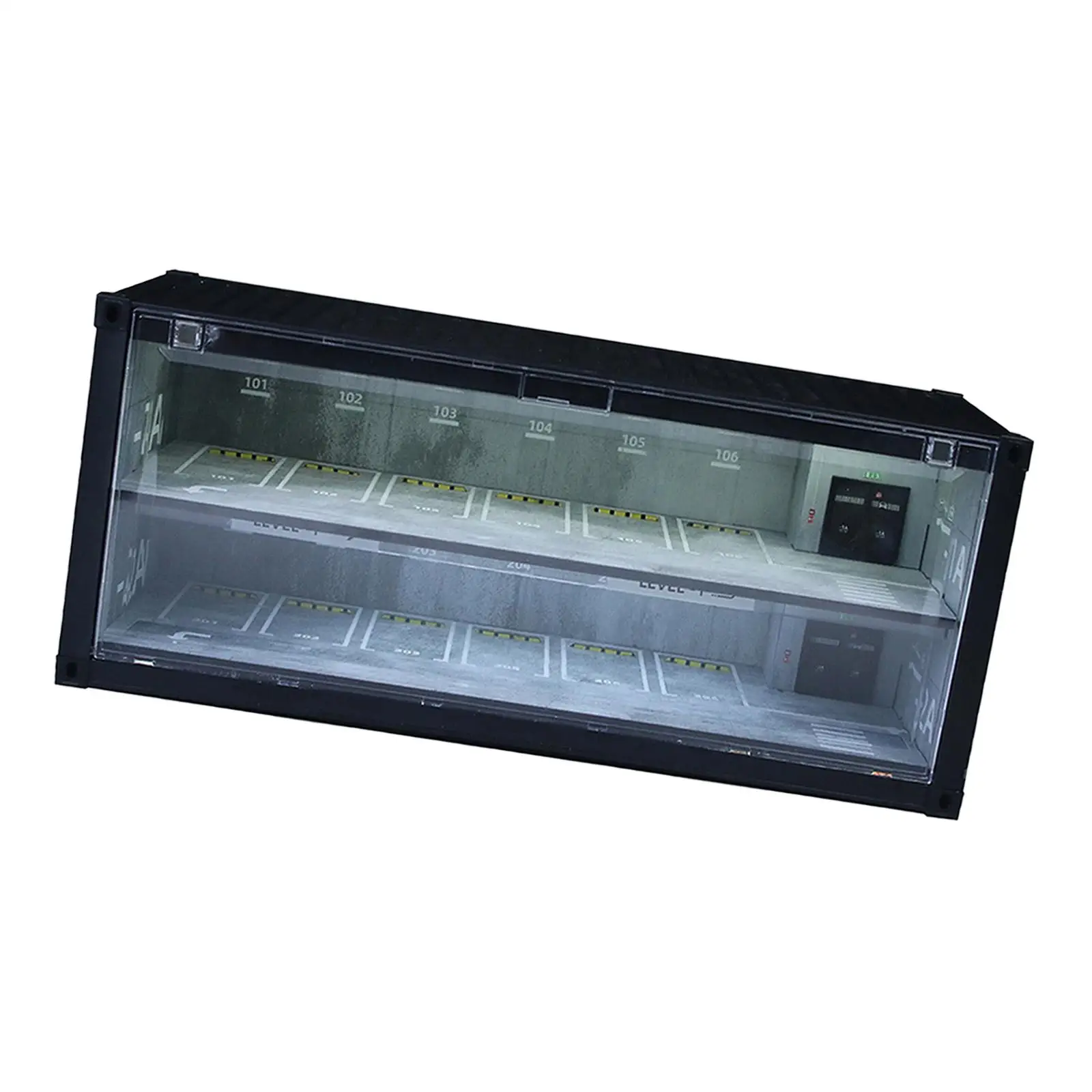 

Миниатюрный гараж-диорама для моделей автомобилей, парковка, витрина с LED-подсветкой для хранения машинок масштаба 1/64