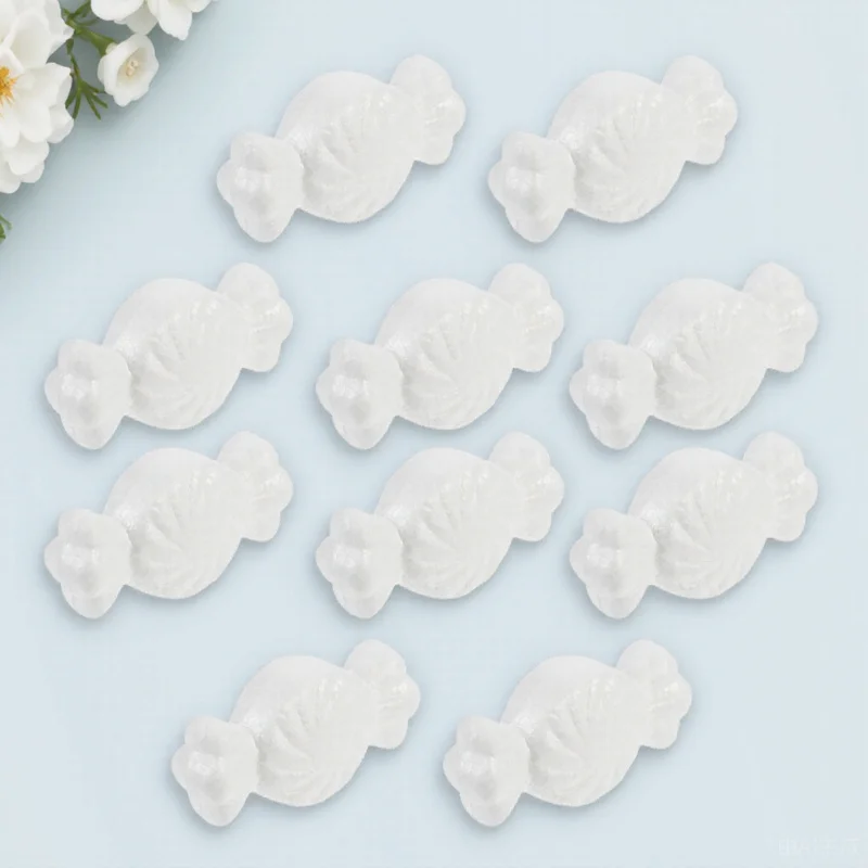 

10pcs Foam Candy Accessories Diy Moulds For Painting Craft Ornament Making Candy Shape Modeling White Foams Decorations