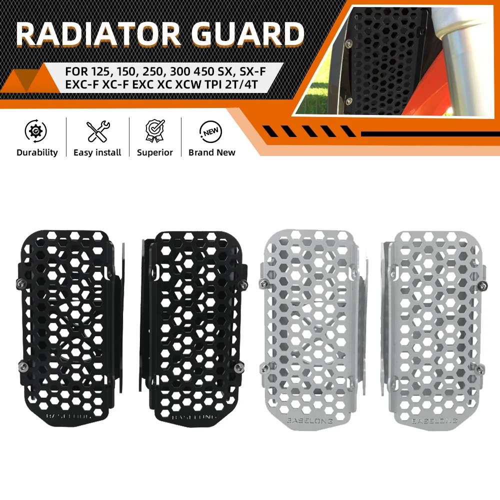 FOR 125, 150, 250, 300 450 SX, SX-F EXC-F XC-F EXC XC XCW TPI 2T/4T MODEL 2020-2021-2022-2023-2024 Radiator Grille Guard Cover