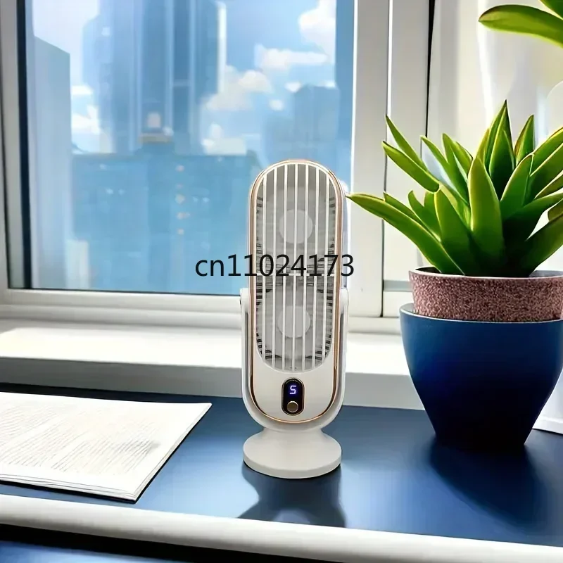 

Rechargeable Desk Fan,Portable Bladeless Fan Small Personal Cooling Fan Quiet Table Fan for Home, Office, Bedroom