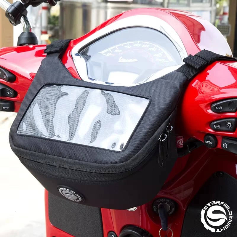 SFK Motorcycle Scooter Front Handlebar Bag Instrument Navigation Package Outdoor Riding Waist Pack With Waterproof Rain Cover