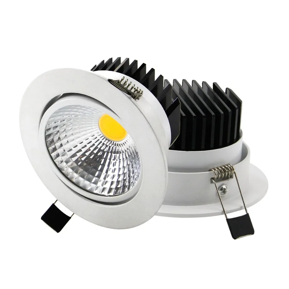 Możliwość przyciemniania AC85 ~ 265V wpuszczane LED Downlights 7W/15W/20W LED sufitowe lampy punktowe tło Spot lampy dla domu kuchnia reflektory