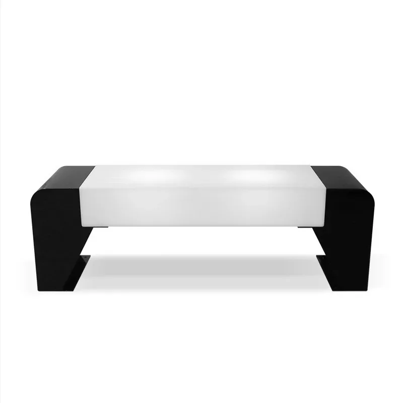 

Outdoor led luminous park leisure bench square garden decoration remote control chair