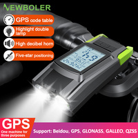 Upgrade GPS Wireless Code Table Speaker Light Three in One Five-star Positioning Long Endurance High Brightness Bicycle Light