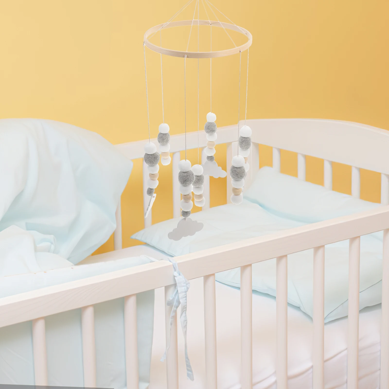 Campana de cama bohemia para cuna, decoración móvil para nube, juguetes colgantes portátiles para bebé, dormitorio