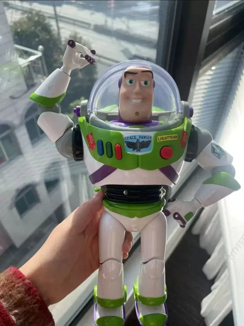 New Genuine Disney Toy Story 33cm Buzz Lightyear Spacecraft Sound Model Doll Desktop Collection Birthday Gift For Children Toys