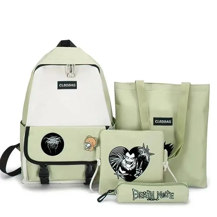4-pieces-ensemble-death-note-desu-noto-sacs-a-dos-noir-rose-vert-violet-grande-capacite-etudiant-sacs-d'ecole-pour-les-filles-anime-jeu
