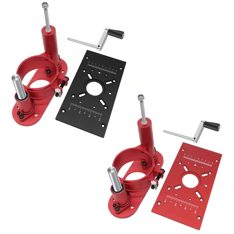 【Populaire】Router Tafel Inzetplaat Router Lift Kit - Houtbewerking Router Lift Flip Plaat Voor 65Mm Motor Trimmachine