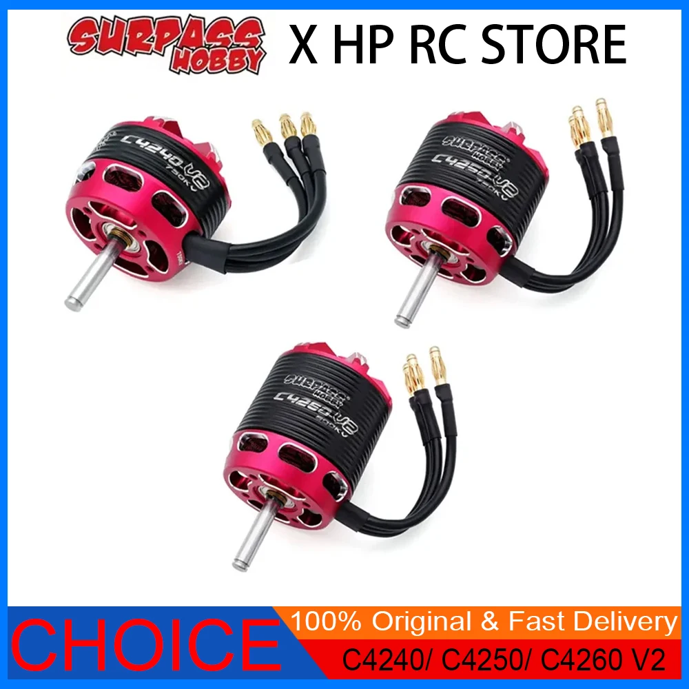 Surpass Hobby C4240/C4250/C4260 V2 14-полюсный бесщеточный двигатель Outrunner с высоким крутящим моментом для самолетов с неподвижным крылом Surpass Hobby C4240/C4250/C4260 V2 14-полюсный бесщеточный двигатель Outrunner с высоким крутящим моментом для самолетов с неподвижным крылом