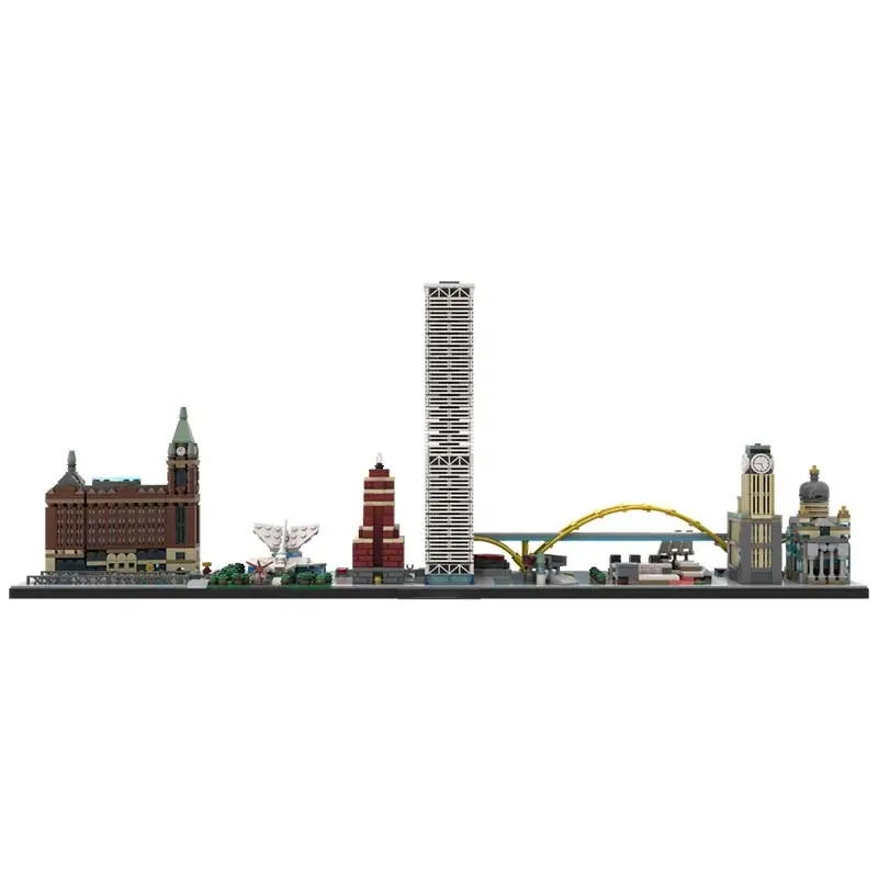 Fantasy City Milwaukee Skyline Model MOC Klassieke Architectuur Bouwstenen DIY Monteren Bakstenen Display Speelgoed Kid Kerstcadeaus